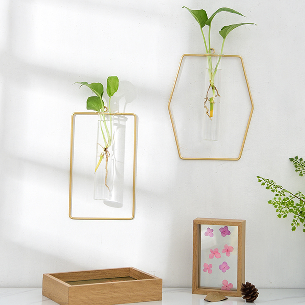 Geometric Wall Hydroponic Vase